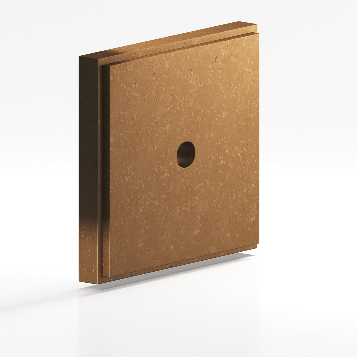 Colonial Bronze 9623 Stepped Square Backplate, 1-1/4 in, for 8-32 Screw - Distressed Light Statuary Bronze