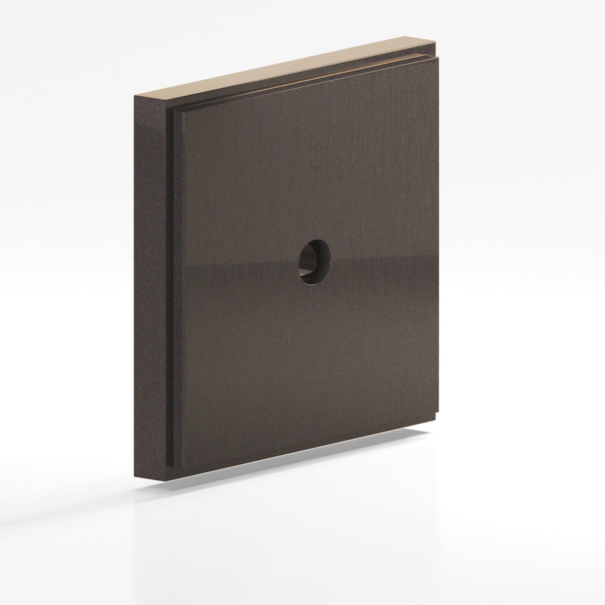 Colonial Bronze 9623 Stepped Square Backplate, 1-1/4 in, for 8-32 Screw - Dark Statuary Bronze