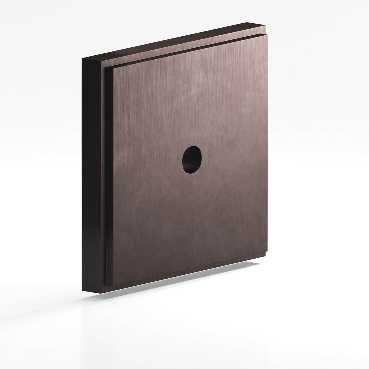 Colonial Bronze 9625 Stepped Square Backplate, 1-3/4 in, for 8-32 Screw - Matte Dark Statuary Bronze