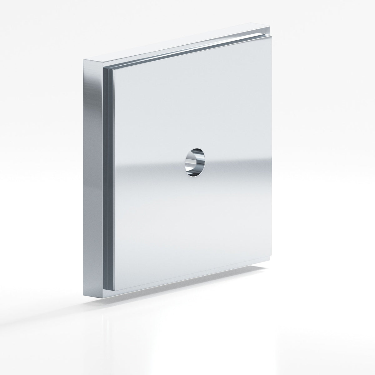 Colonial Bronze 9623 Stepped Square Backplate, 1-1/4 in, for 8-32 Screw - Polished Chrome