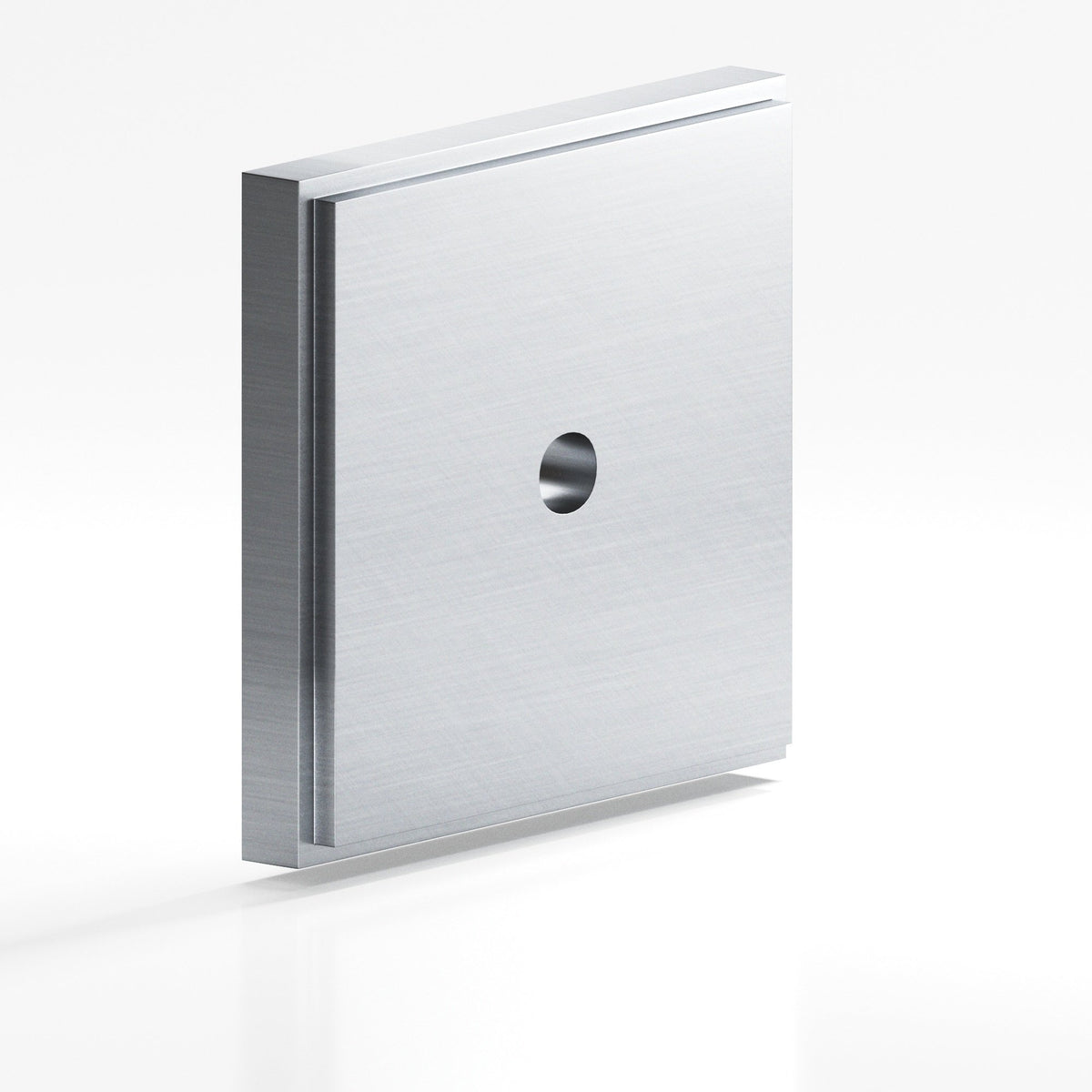 Colonial Bronze 9625 Stepped Square Backplate, 1-3/4 in, for 8-32 Screw - Satin Chrome