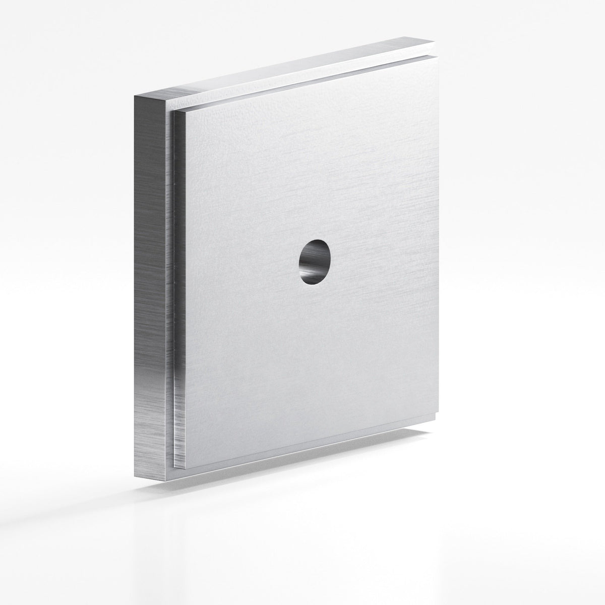 Colonial Bronze 9623 Stepped Square Backplate, 1-1/4 in, for 8-32 Screw - Matte Satin Chrome