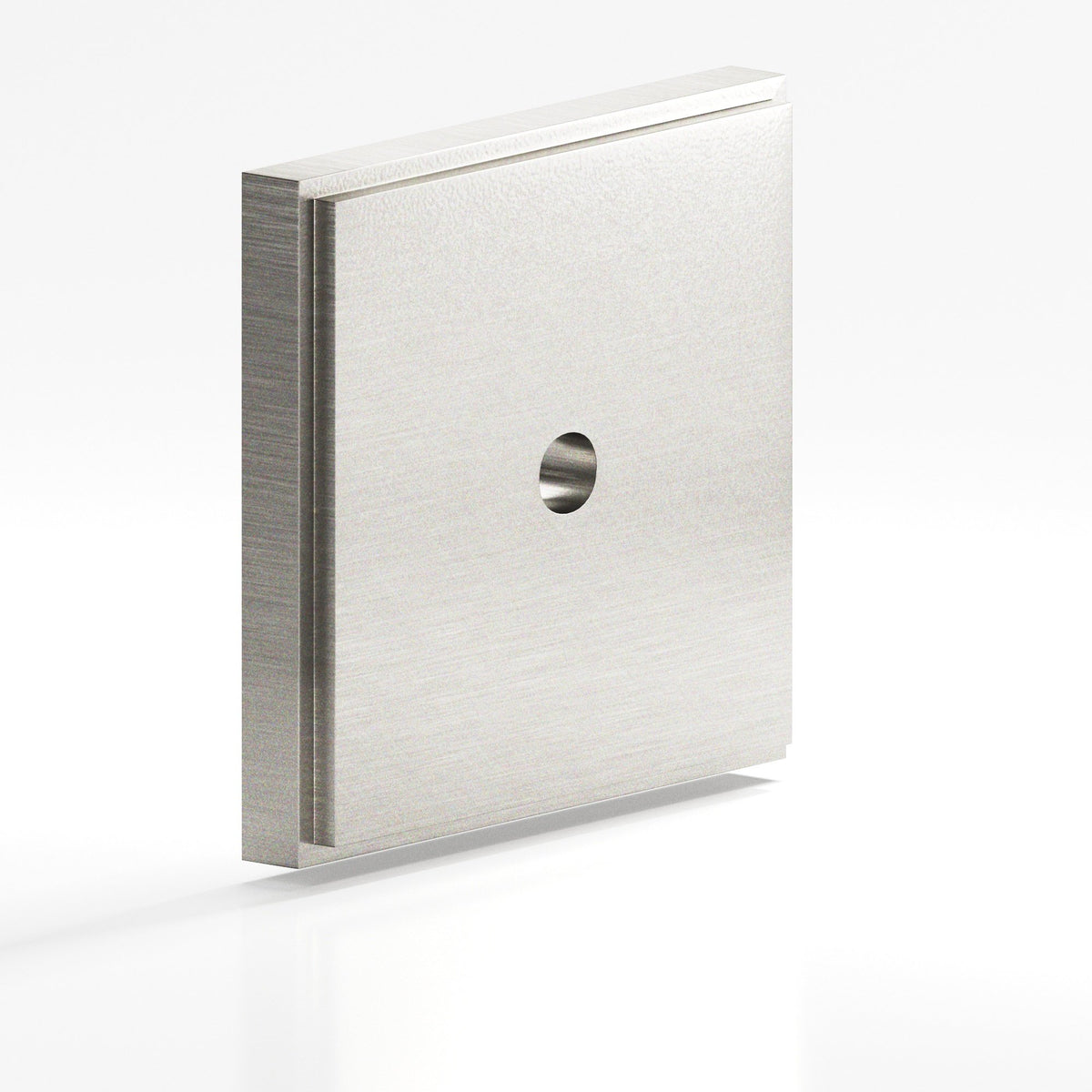 Colonial Bronze 9625 Stepped Square Backplate, 1-3/4 in, for 8-32 Screw - Nickel Stainless