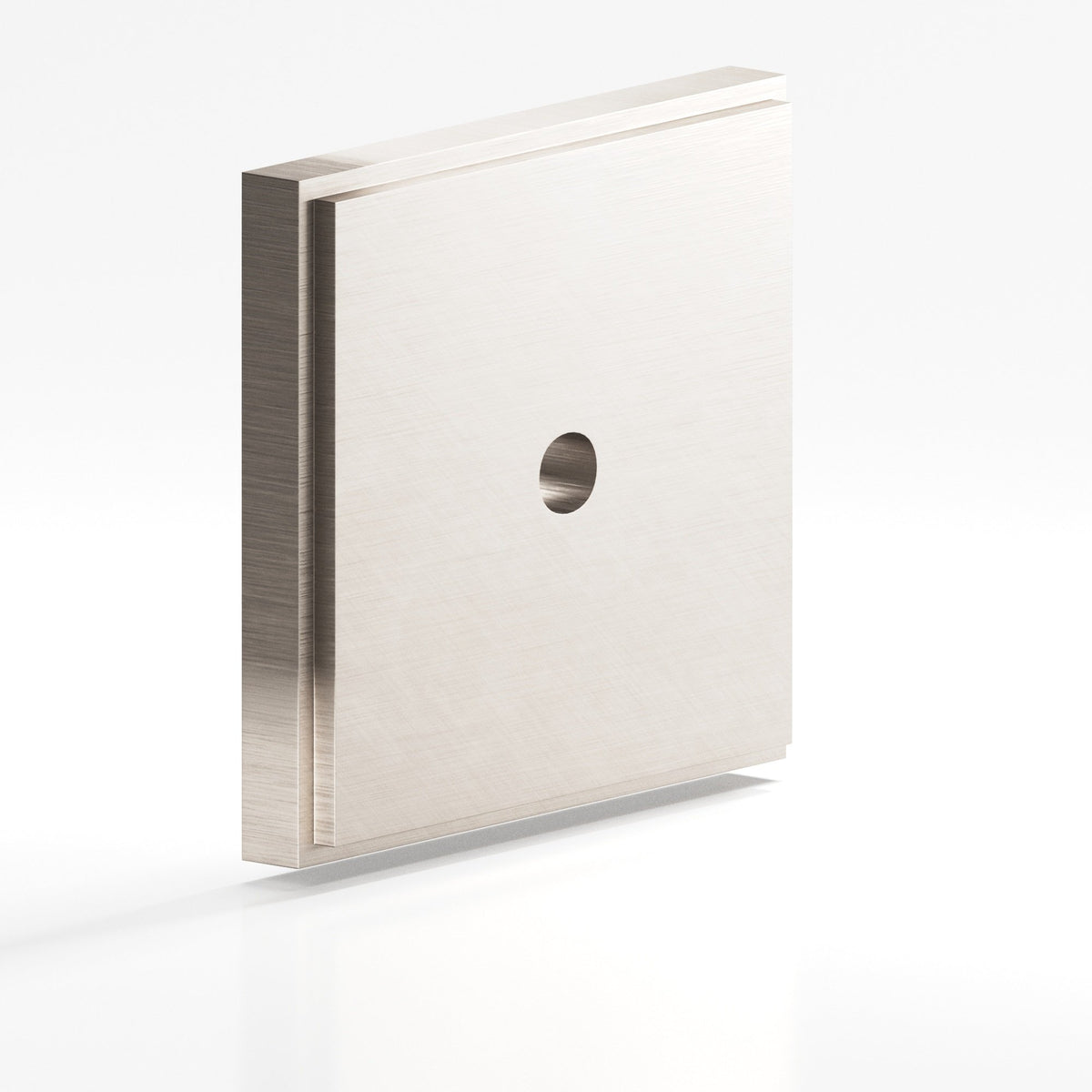 Colonial Bronze 9625 Stepped Square Backplate, 1-3/4 in, for 8-32 Screw - Matte Satin Nickel