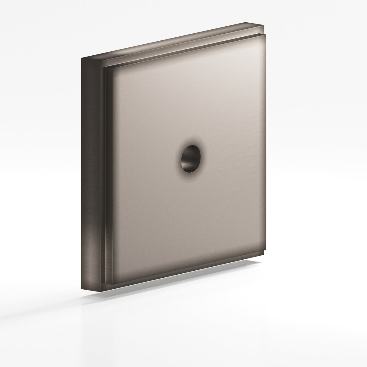 Colonial Bronze 9624 Stepped Square Backplate, 1-1/2 in, for 8-32 Screw - Pewter