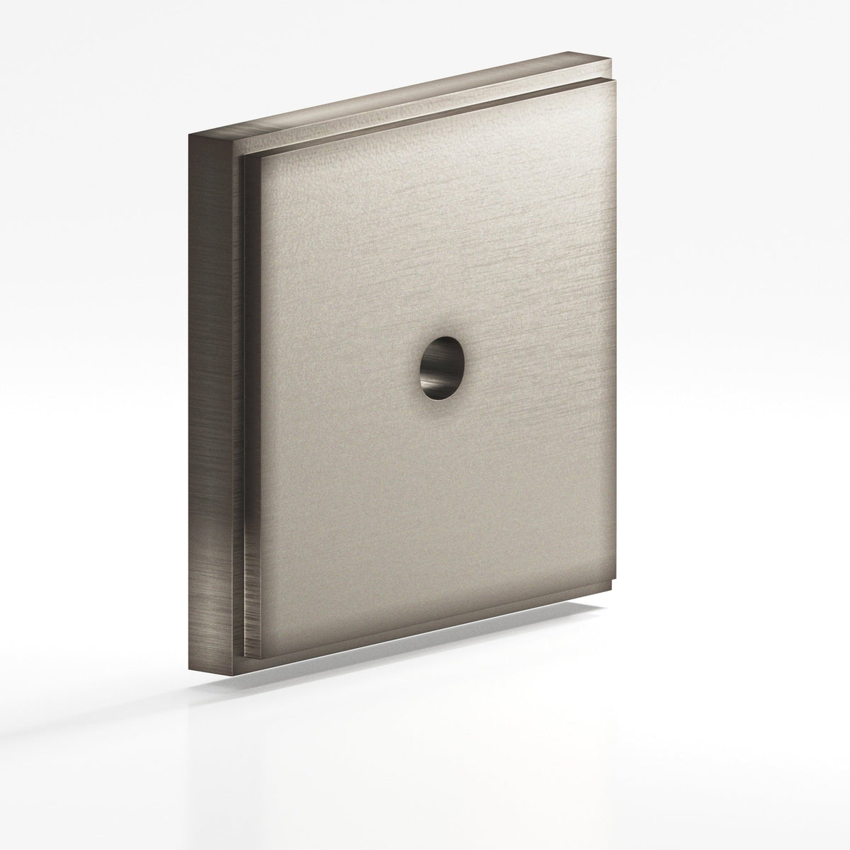 Colonial Bronze 9624 Stepped Square Backplate, 1-1/2 in, for 8-32 Screw - Matte Pewter