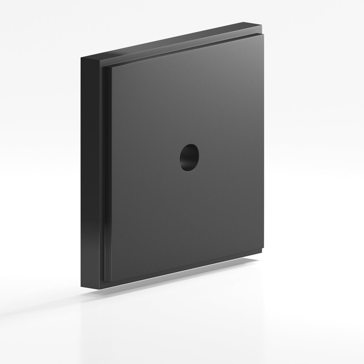 Colonial Bronze 9945 Stepped Square Backplate, 1 in, for 8-32 Screw - Matte Graphite