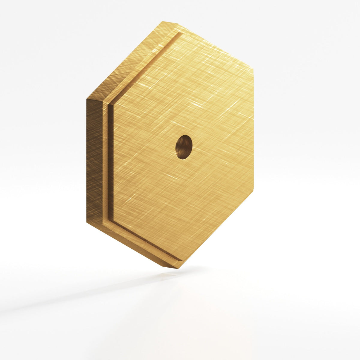 Colonial Bronze 9626 Stepped Hexagonal Backplate, 1-1/4 in, for 8-32 Screw - Weathered Brass