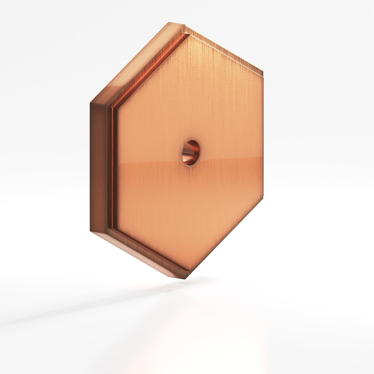Colonial Bronze 9628 Stepped Hexagonal Backplate, 1-3/4 in, for 8-32 Screw - Antique Copper