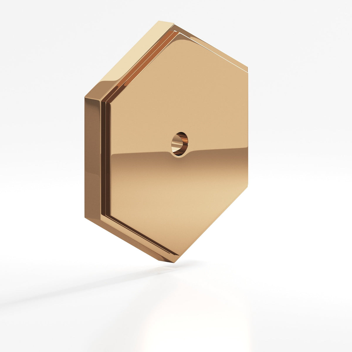 Colonial Bronze 9626 Stepped Hexagonal Backplate, 1-1/4 in, for 8-32 Screw - Polished Bronze