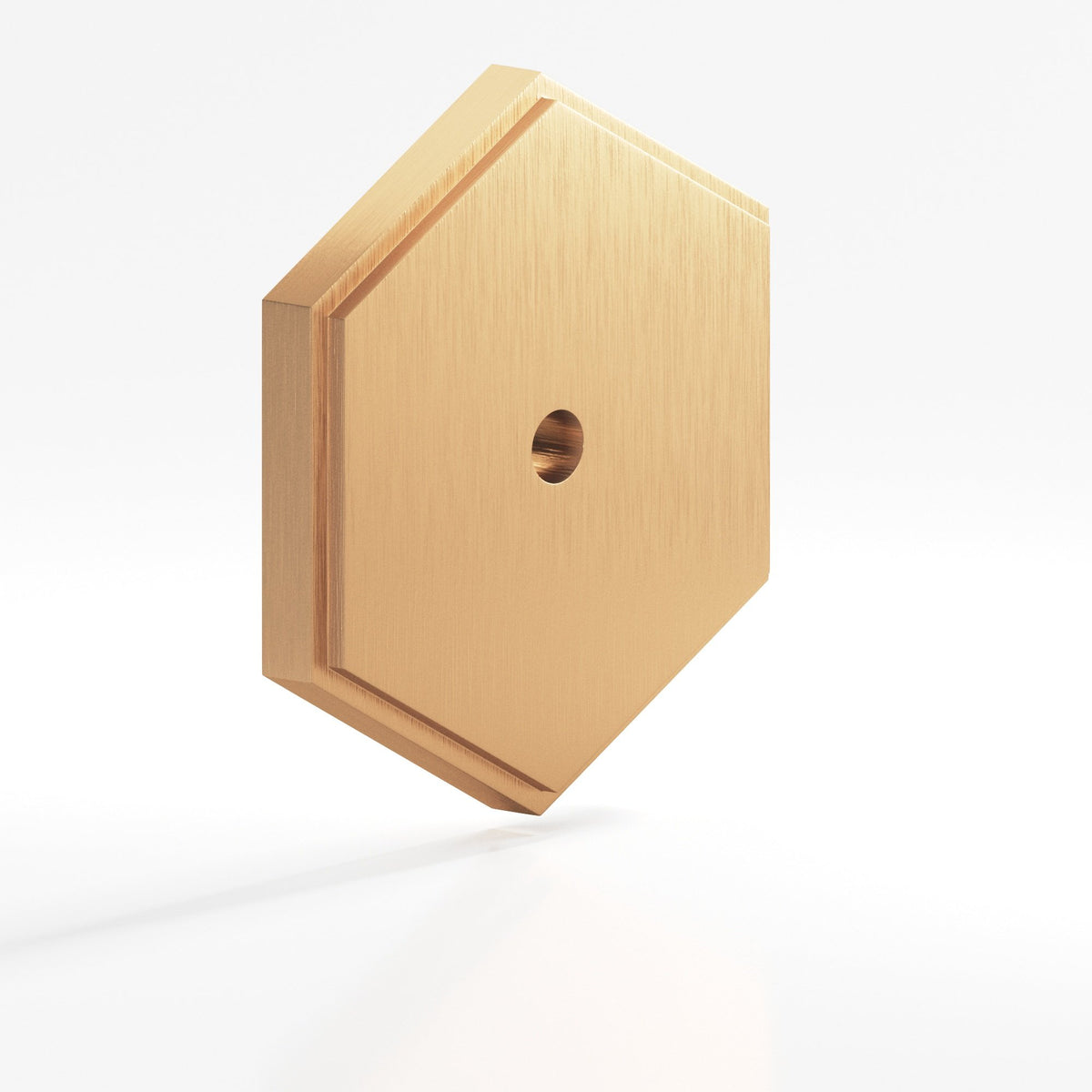 Colonial Bronze 9626 Stepped Hexagonal Backplate, 1-1/4 in, for 8-32 Screw - Matte Satin Bronze