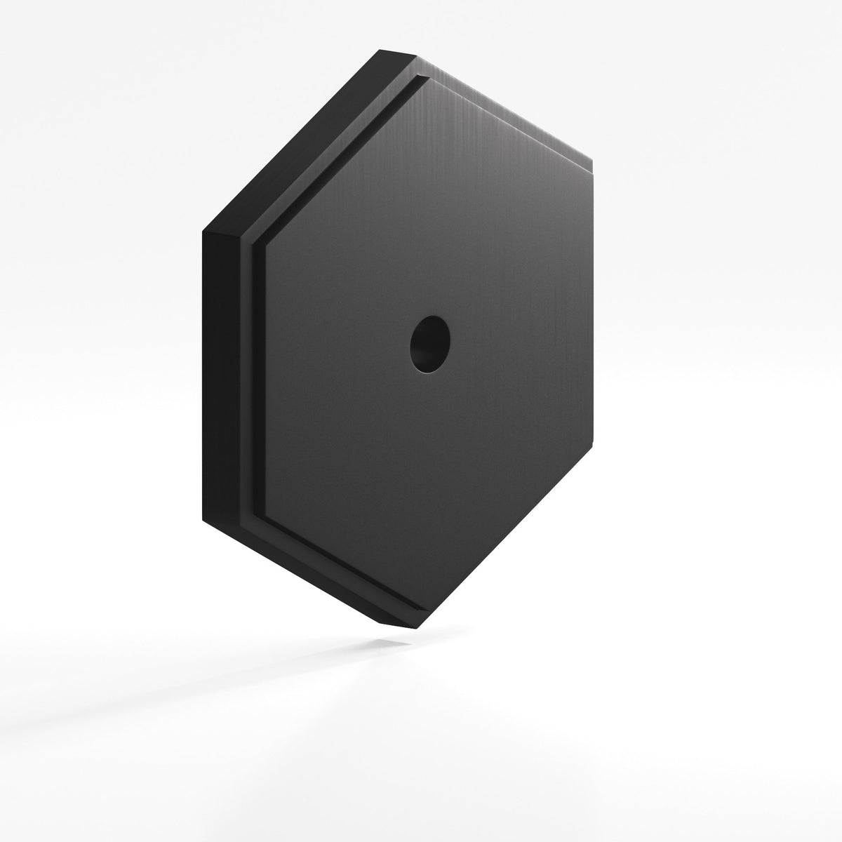 Colonial Bronze 9628 Stepped Hexagonal Backplate, 1-3/4 in, for 8-32 Screw - Matte Satin Black