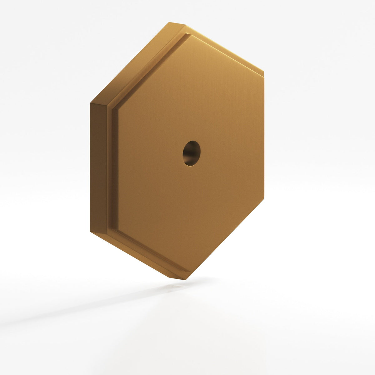 Colonial Bronze 9627 Stepped Hexagonal Backplate, 1-1/2 in, for 8-32 Screw - Matte Light Statuary Bronze