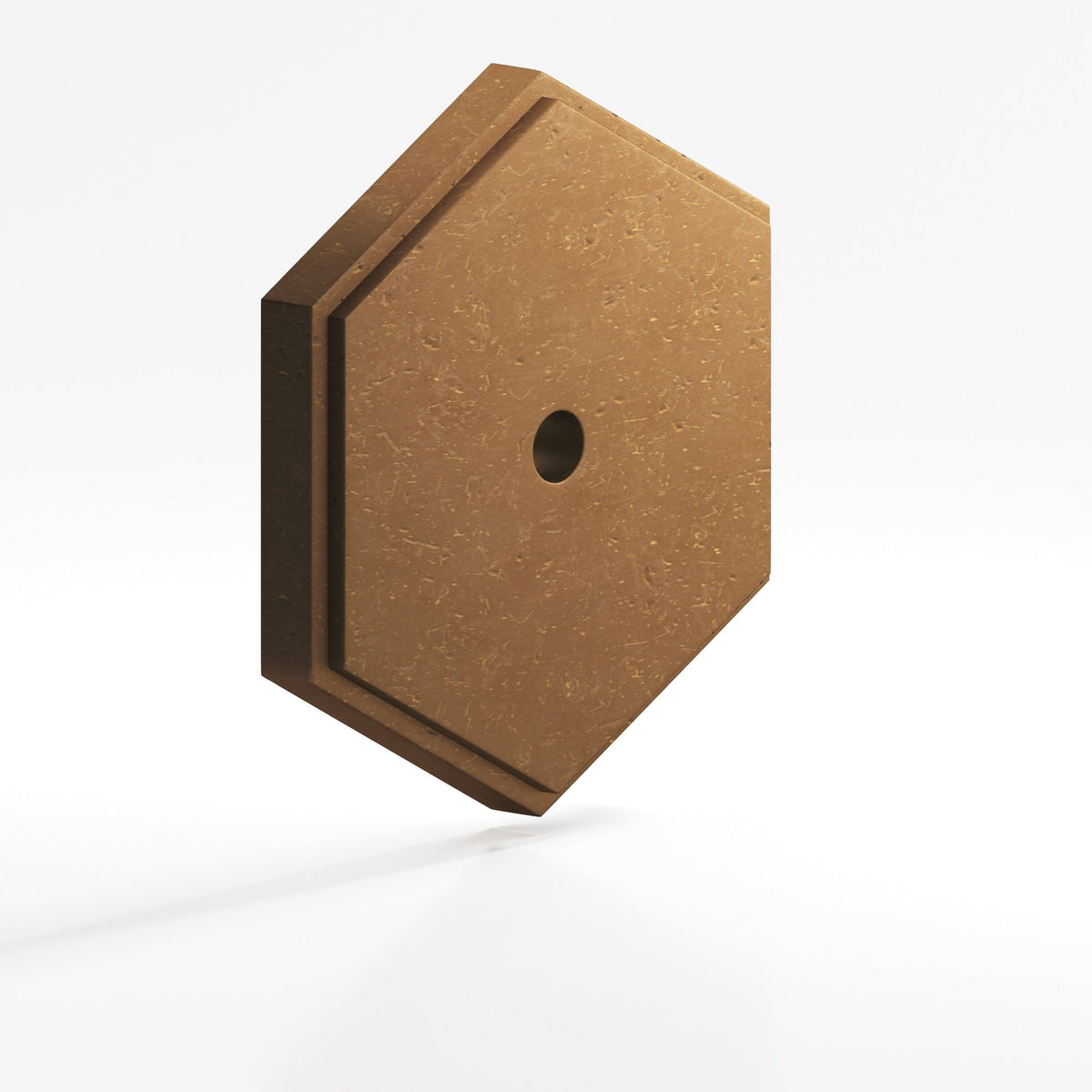 Colonial Bronze 9628 Stepped Hexagonal Backplate, 1-3/4 in, for 8-32 Screw - Distressed Light Statuary Bronze