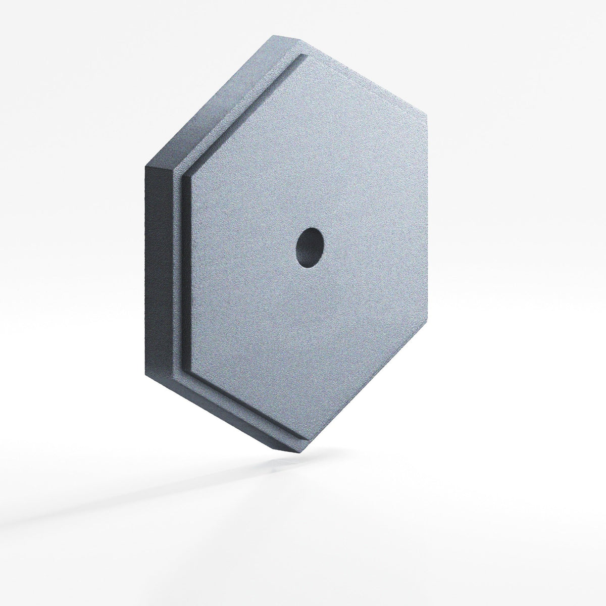 Colonial Bronze 9626 Stepped Hexagonal Backplate, 1-1/4 in, for 8-32 Screw - Frost Chrome™