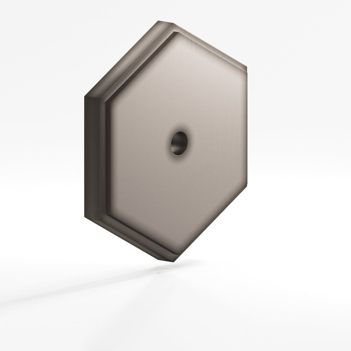 Colonial Bronze 9626 Stepped Hexagonal Backplate, 1-1/4 in, for 8-32 Screw - Pewter