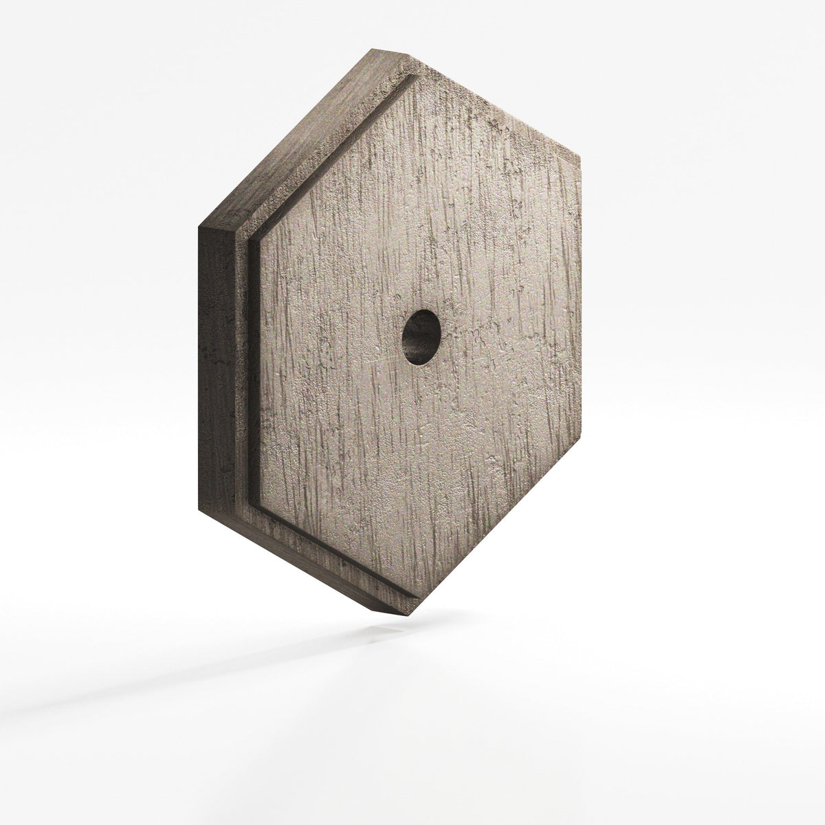 Colonial Bronze 9626 Stepped Hexagonal Backplate, 1-1/4 in, for 8-32 Screw - Distressed Pewter