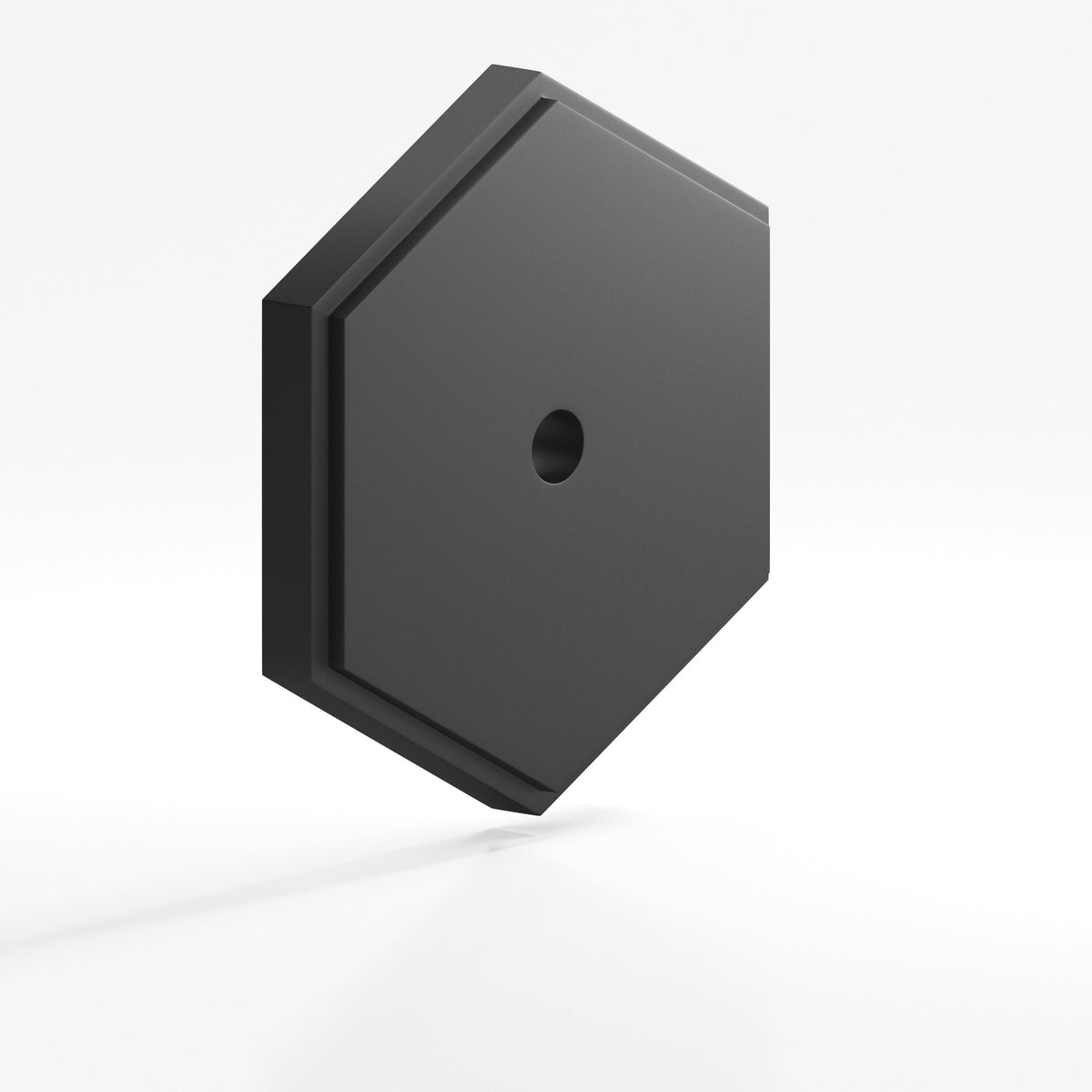 Colonial Bronze 9627 Stepped Hexagonal Backplate, 1-1/2 in, for 8-32 Screw - Matte Graphite