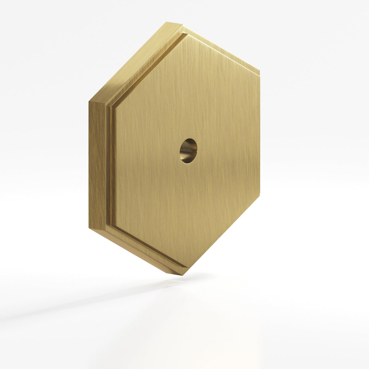 Colonial Bronze 9628 Stepped Hexagonal Backplate, 1-3/4 in, for 8-32 Screw - Antique Brass