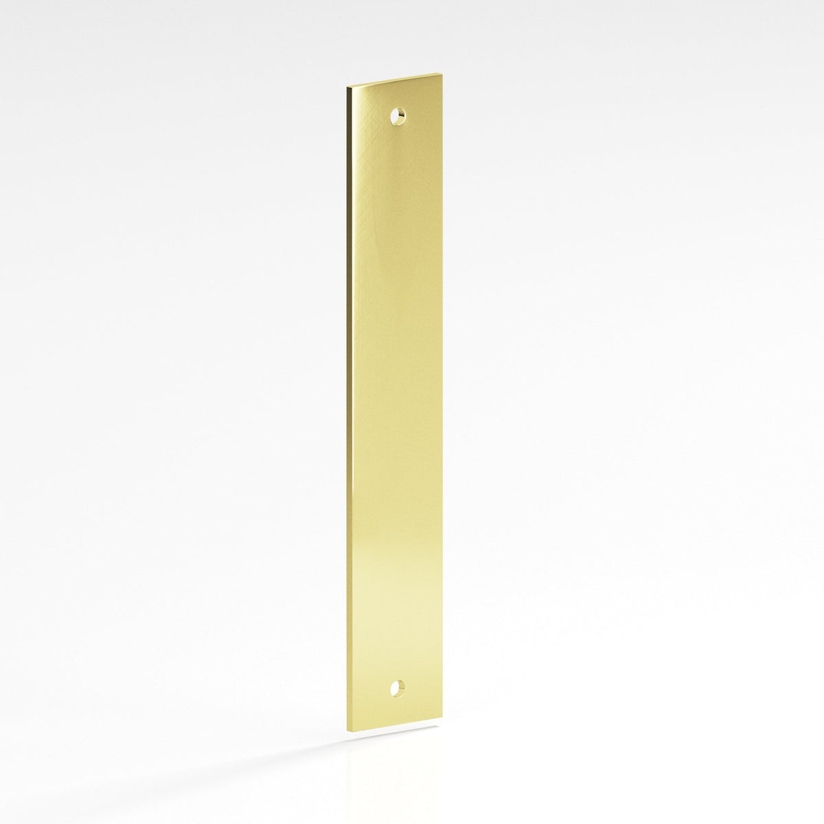 Colonial Bronze 9745 Rectangular Backplate, 3/4 in Wide, for 1/4-20 Screws - Polished Brass