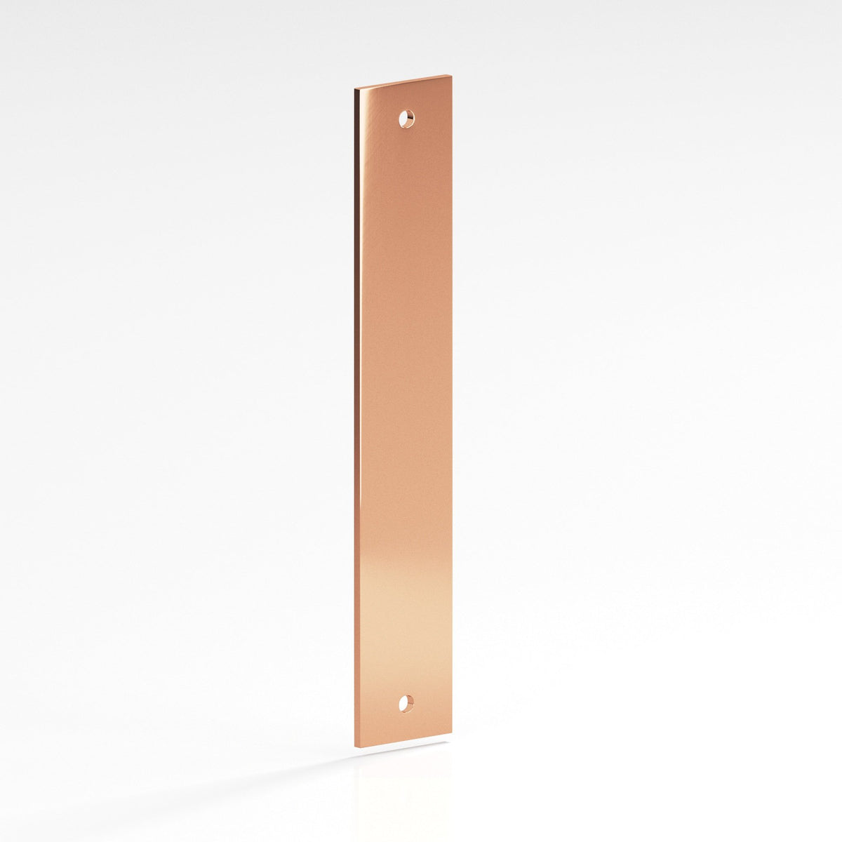 Colonial Bronze 9745 Rectangular Backplate, 3/4 in Wide, for 1/4-20 Screws - Polished Copper