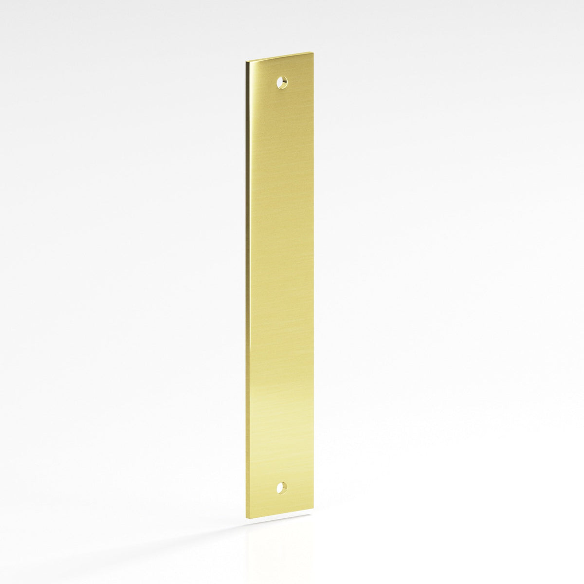 Colonial Bronze 9745 Rectangular Backplate, 3/4 in Wide, for 1/4-20 Screws - Unlacquered Polished Brass