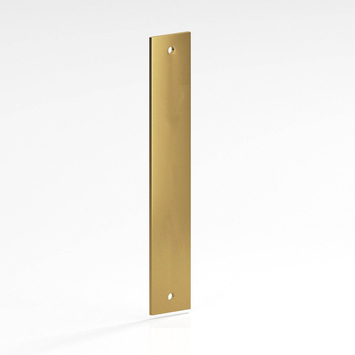 Colonial Bronze 9844 Rectangular Backplate, 1-1/2 in Wide, for 1/4-20 Screws - Satin Brass