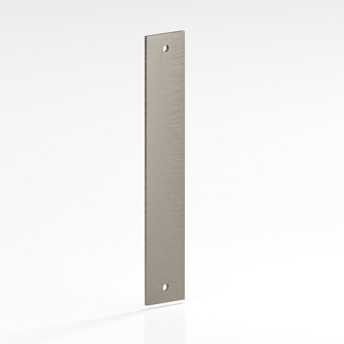 Colonial Bronze 9745 Rectangular Backplate, 3/4 in Wide, for 1/4-20 Screws - Matte Pewter