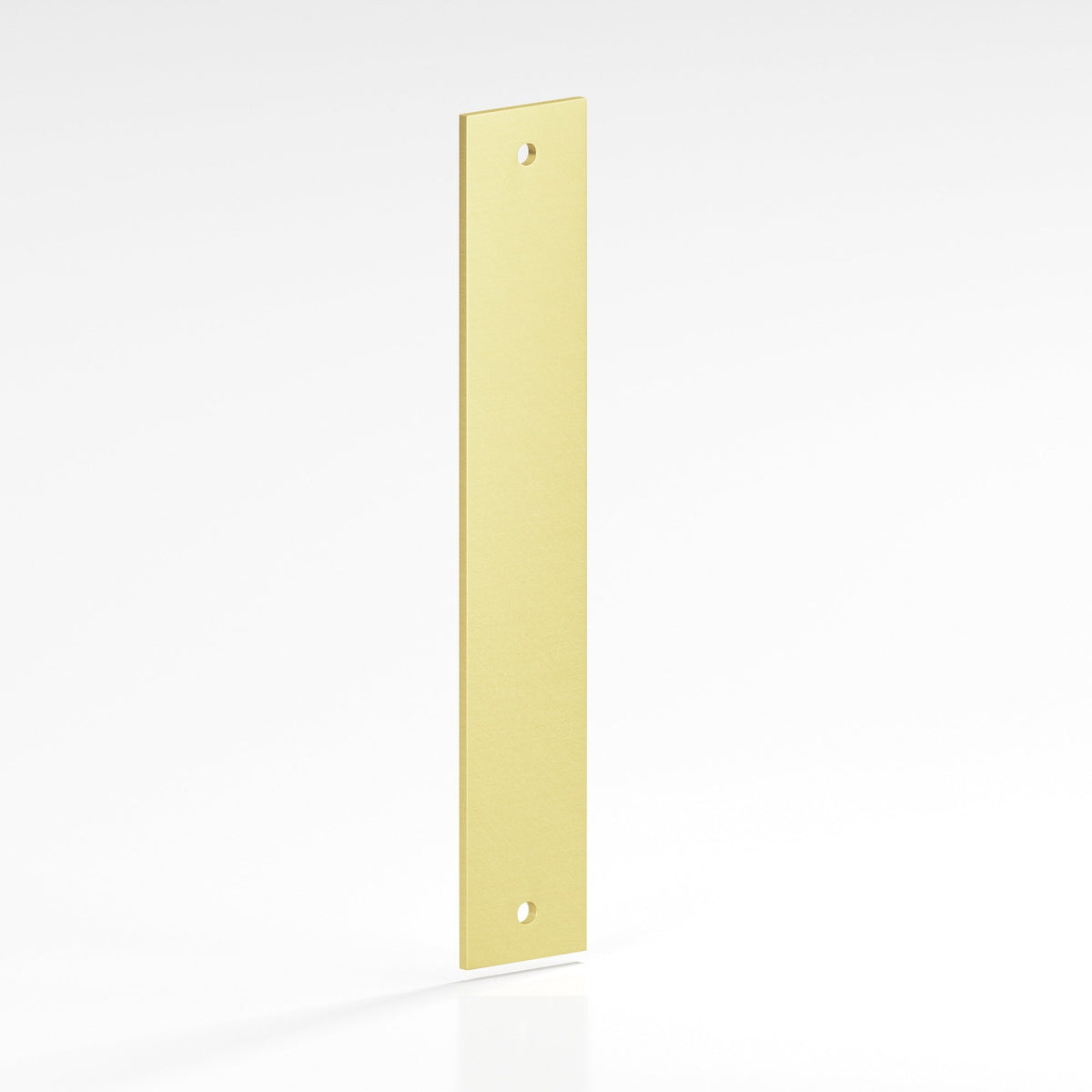 Colonial Bronze 9745 Rectangular Backplate, 3/4 in Wide, for 1/4-20 Screws - Matte Satin Brass
