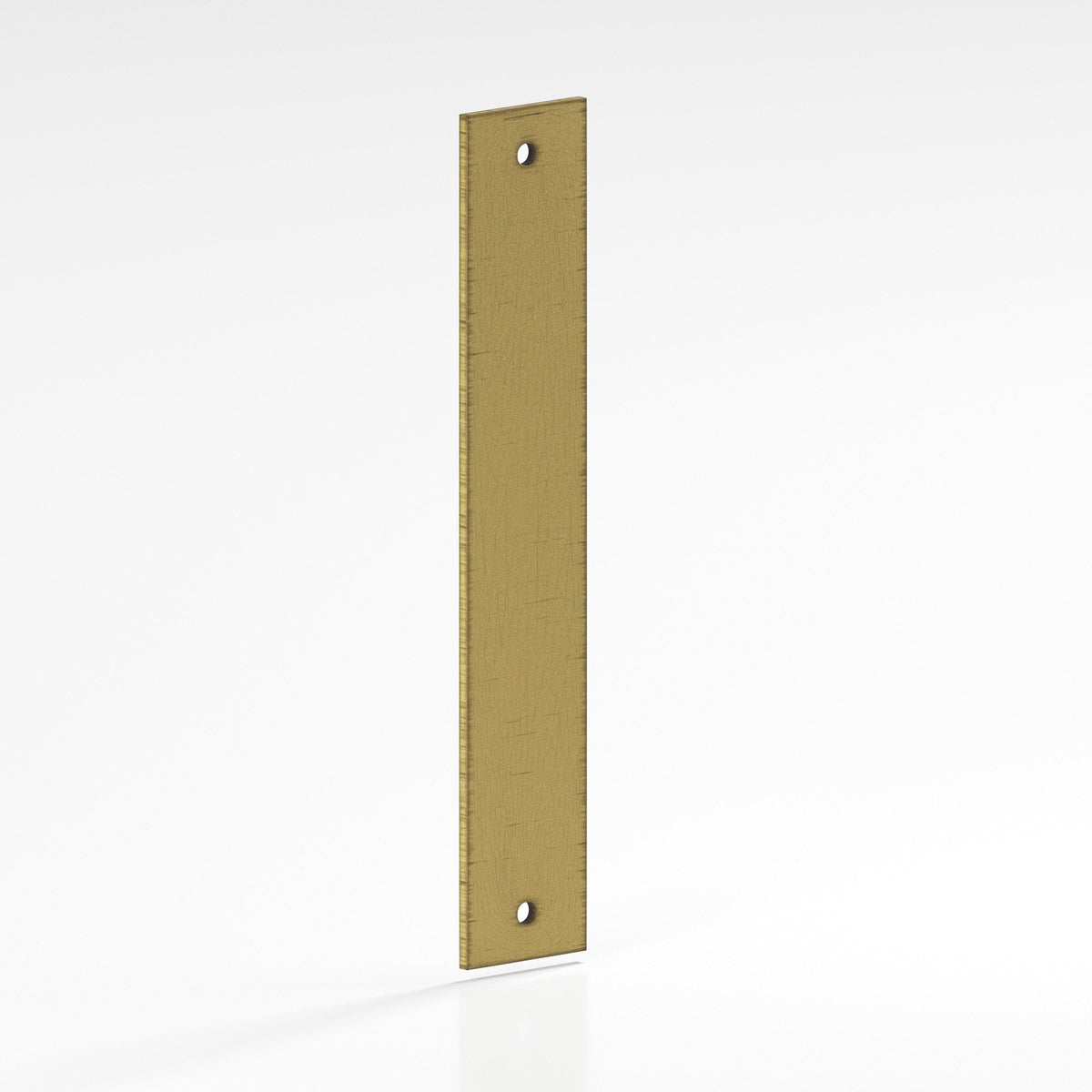 Colonial Bronze 9844 Rectangular Backplate, 1-1/2 in Wide, for 1/4-20 Screws - Matte Antique Satin Brass