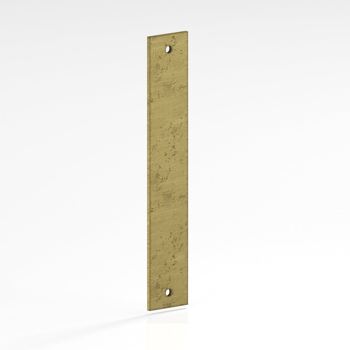 Colonial Bronze 9844 Rectangular Backplate, 1-1/2 in Wide, for 1/4-20 Screws - Distressed Antique Brass