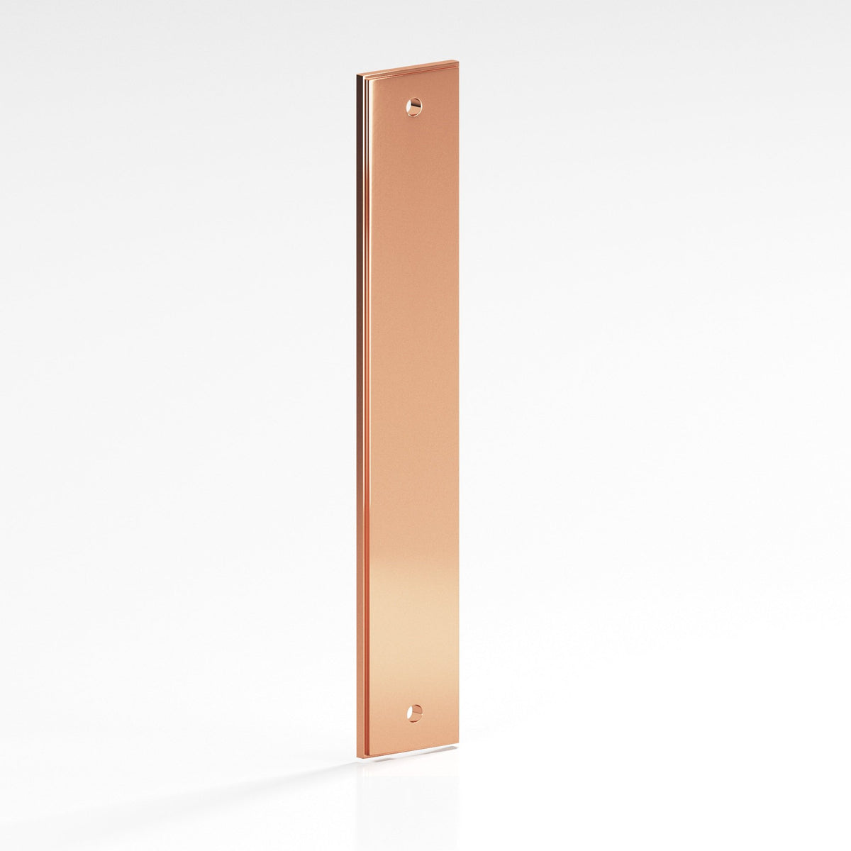 Colonial Bronze 9944 Stepped Rectangular Backplate, 1-1/2 in Wide, for 1/4-20 Screws - Polished Copper