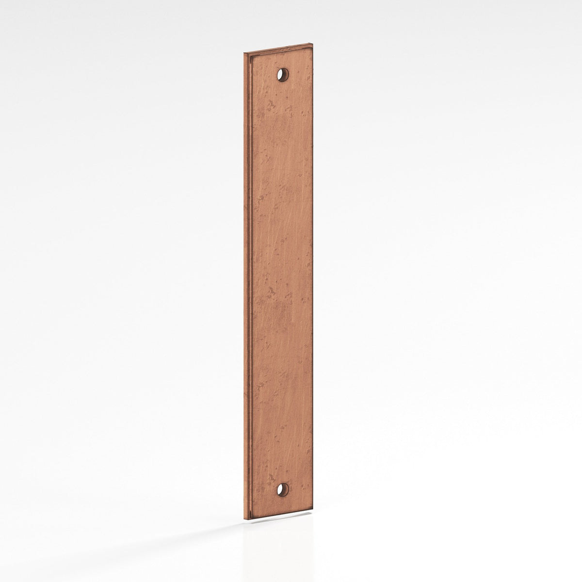Colonial Bronze 9948 Stepped Rectangular Backplate, 1-1/4 in Wide, for 8-32 Screws - Distressed Antique Copper