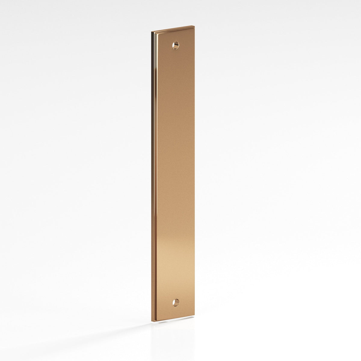 Colonial Bronze 9944 Stepped Rectangular Backplate, 1-1/2 in Wide, for 1/4-20 Screws - Polished Bronze