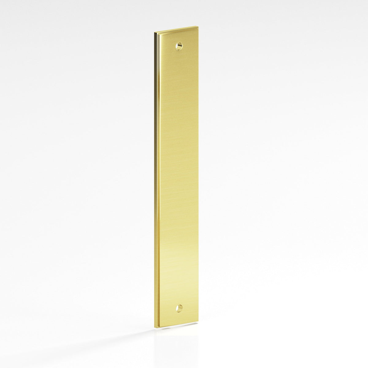 Colonial Bronze 9948 Stepped Rectangular Backplate, 1-1/4 in Wide, for 8-32 Screws - Unlacquered Polished Brass