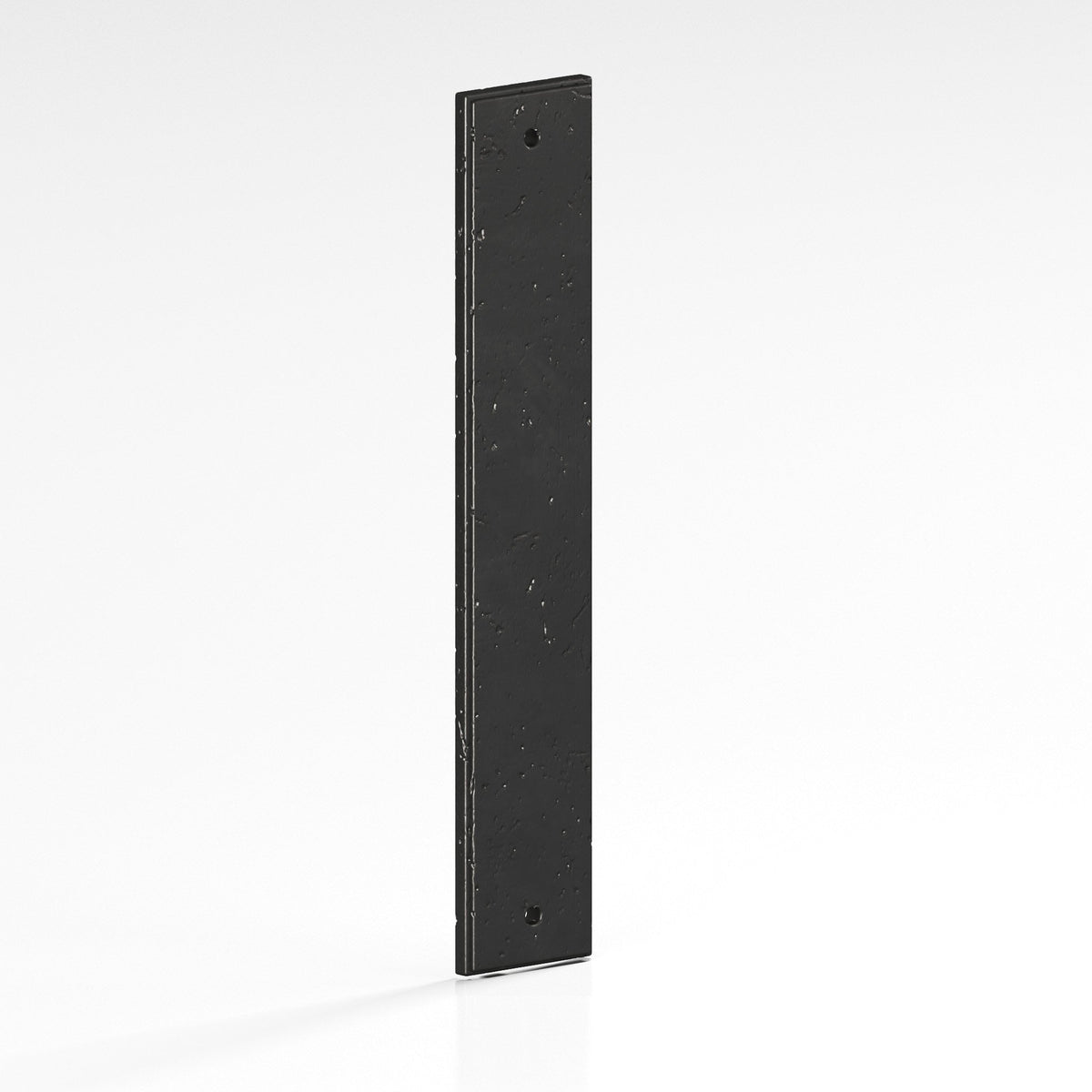 Colonial Bronze 9948 Stepped Rectangular Backplate, 1-1/4 in Wide, for 8-32 Screws - Distressed Satin Black