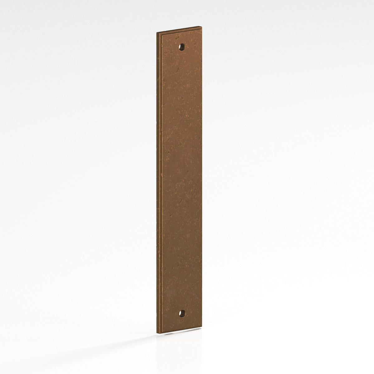 Colonial Bronze 9944 Stepped Rectangular Backplate, 1-1/2 in Wide, for 1/4-20 Screws - Distressed Light Statuary Bronze