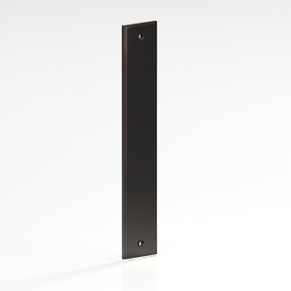 Colonial Bronze 9943 Stepped Rectangular Backplate, 2 in Wide, for 1/4-20 Screws - Dark Statuary Bronze