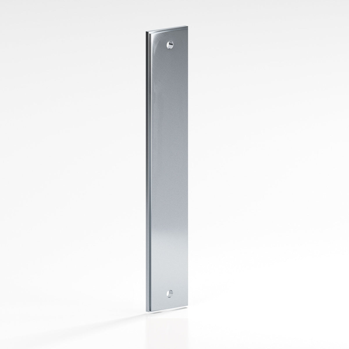 Colonial Bronze 9943 Stepped Rectangular Backplate, 2 in Wide, for 1/4-20 Screws - Polished Chrome