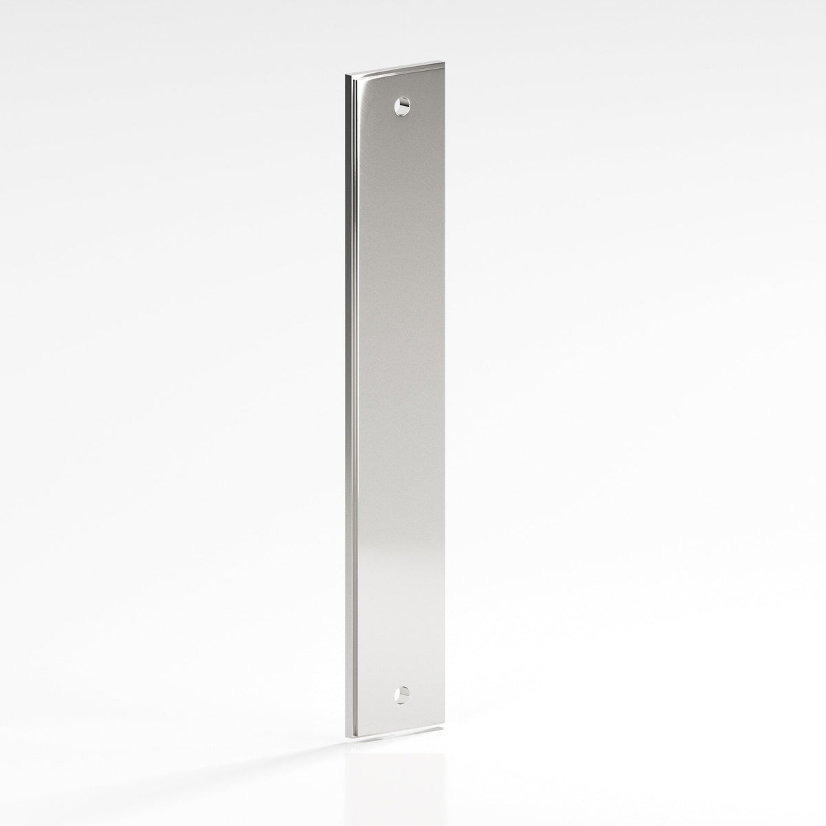 Colonial Bronze 9944 Stepped Rectangular Backplate, 1-1/2 in Wide, for 1/4-20 Screws - Polished Nickel