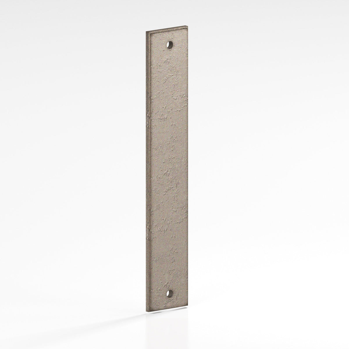 Colonial Bronze 9944 Stepped Rectangular Backplate, 1-1/2 in Wide, for 1/4-20 Screws - Distressed Pewter
