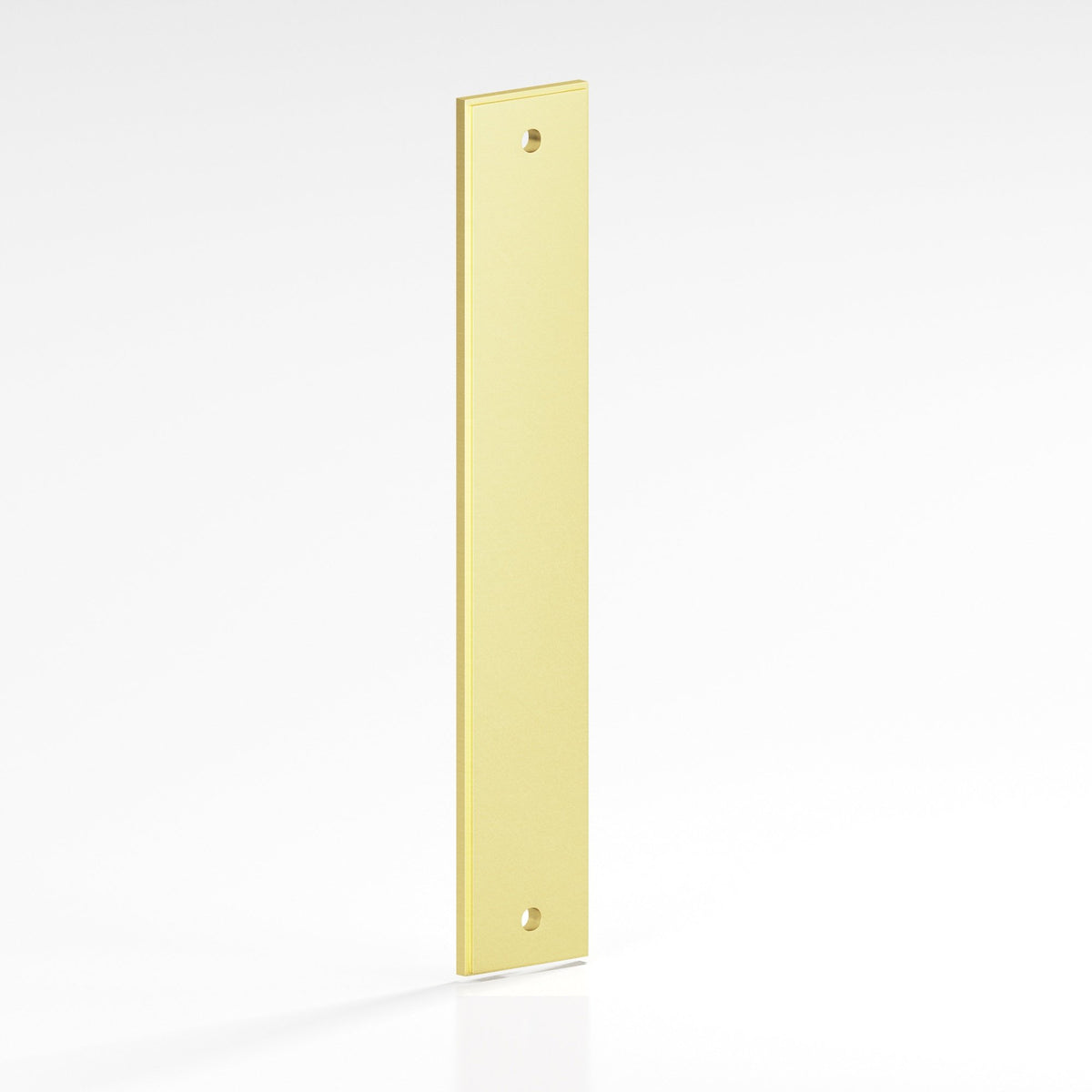 Colonial Bronze 9944 Stepped Rectangular Backplate, 1-1/2 in Wide, for 1/4-20 Screws - Matte Satin Brass