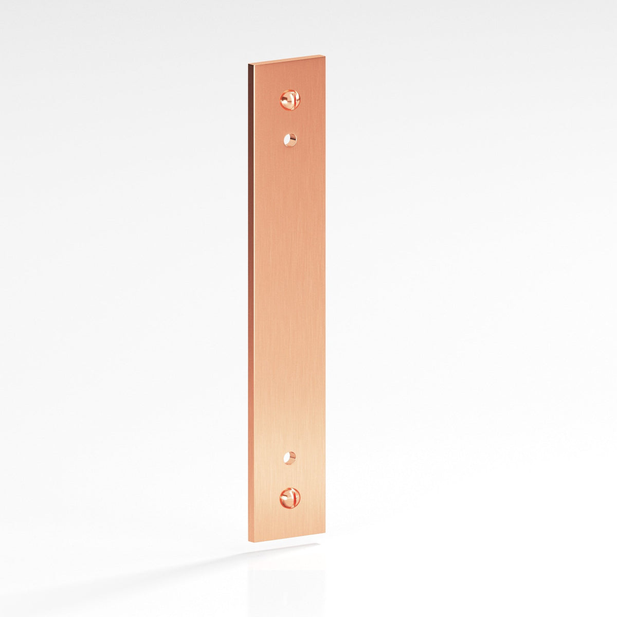 Colonial Bronze 9947 Rectangular Backplate with Exposed Screws, 1 in Wide, for 8-32 Screws - Satin Copper