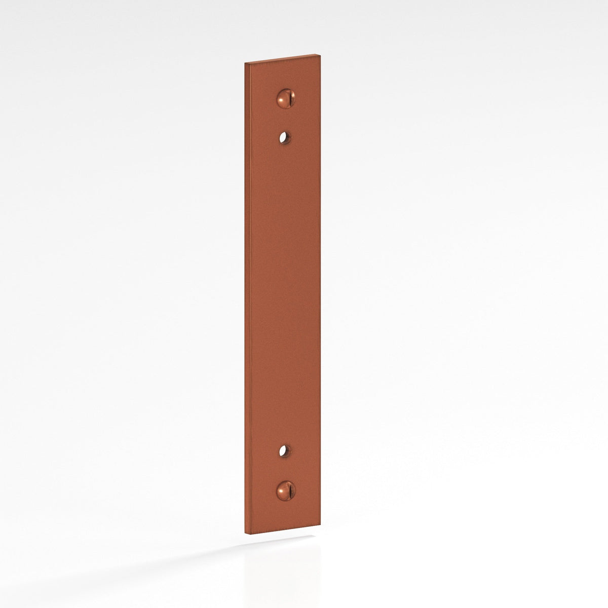 Colonial Bronze 9846 Rectangular Backplate with Exposed Screws, 3/4 in Wide, for 8-32 Screws - Matte Antique Copper