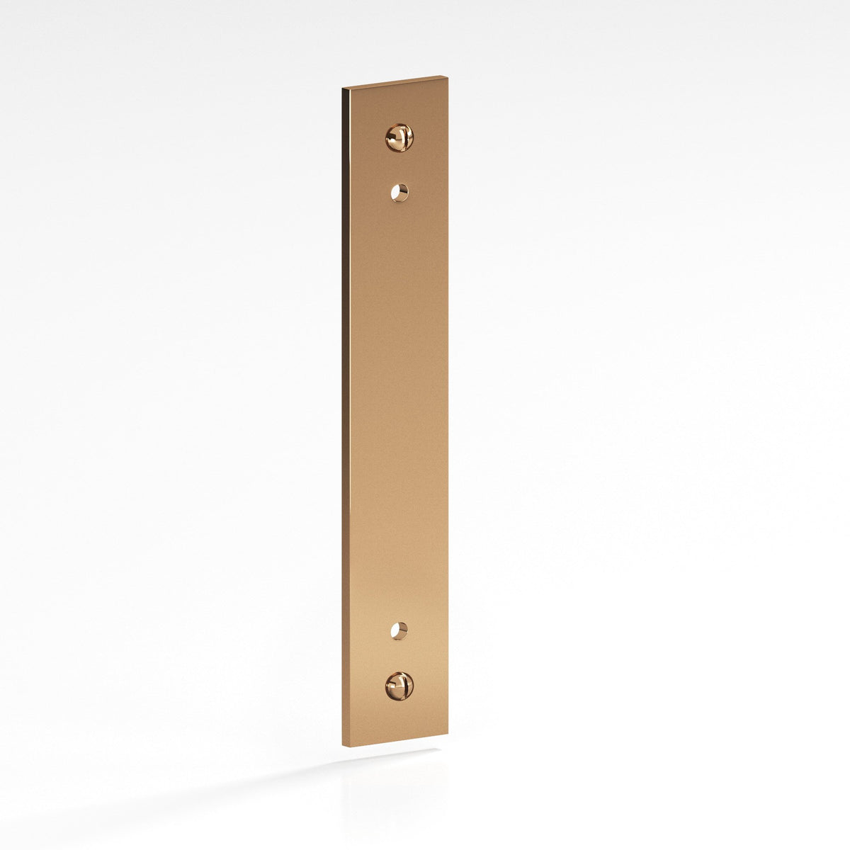 Colonial Bronze 9947 Rectangular Backplate with Exposed Screws, 1 in Wide, for 8-32 Screws - Polished Bronze