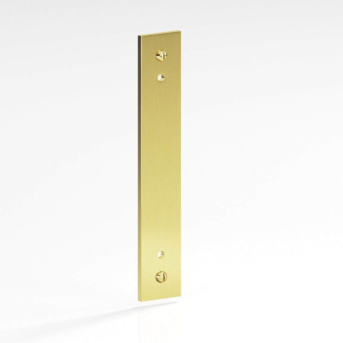 Colonial Bronze 9846 Rectangular Backplate with Exposed Screws, 3/4 in Wide, for 8-32 Screws - Unlacquered Polished Brass
