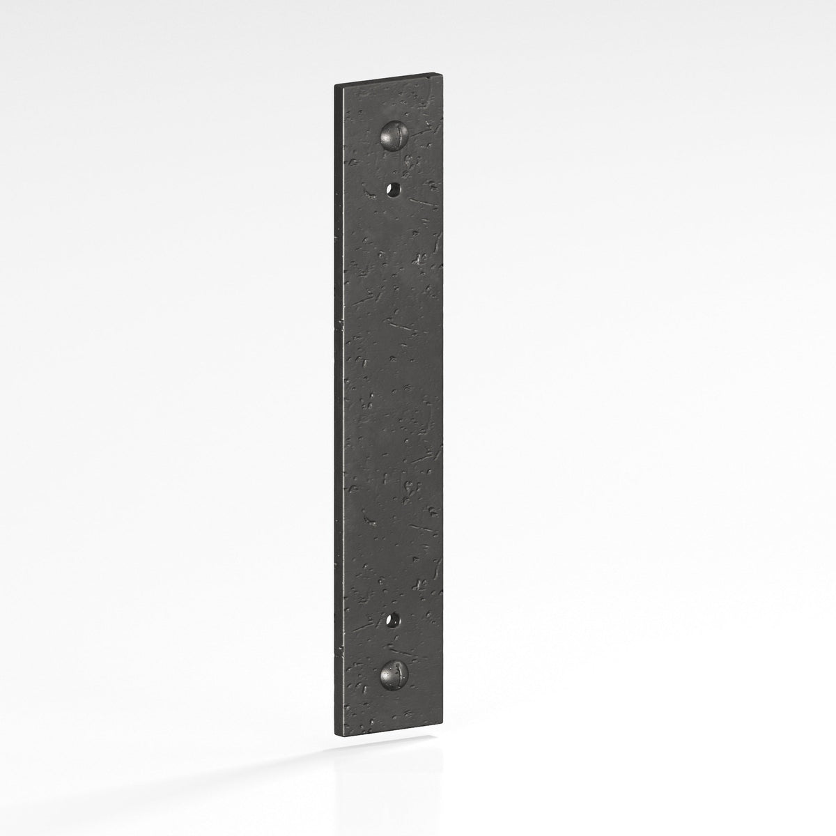 Colonial Bronze 9846 Rectangular Backplate with Exposed Screws, 3/4 in Wide, for 8-32 Screws - Distressed Satin Black