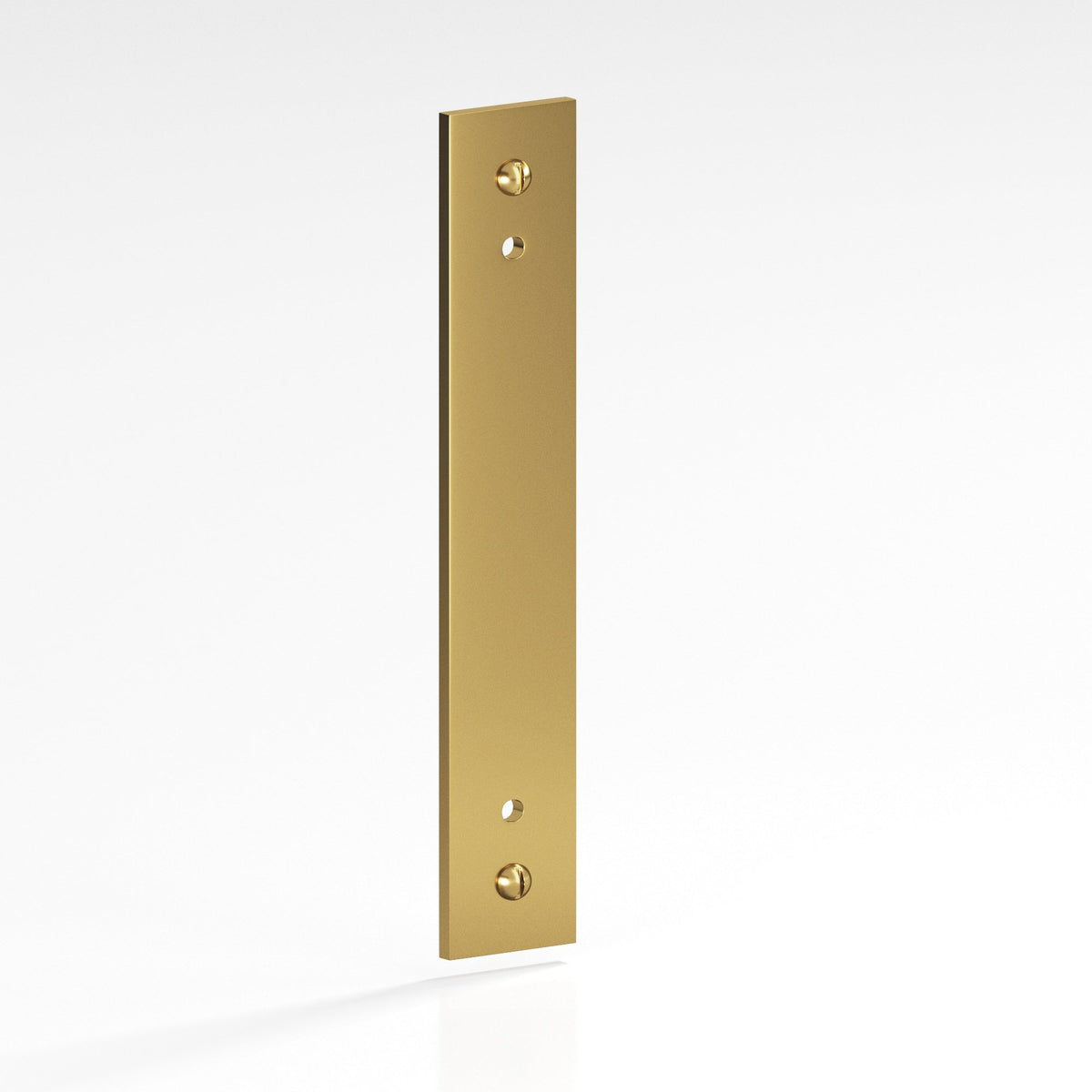 Colonial Bronze 9847 Rectangular Backplate with Exposed Screws, 2 in Wide, for 8-32 Screws - Satin Brass