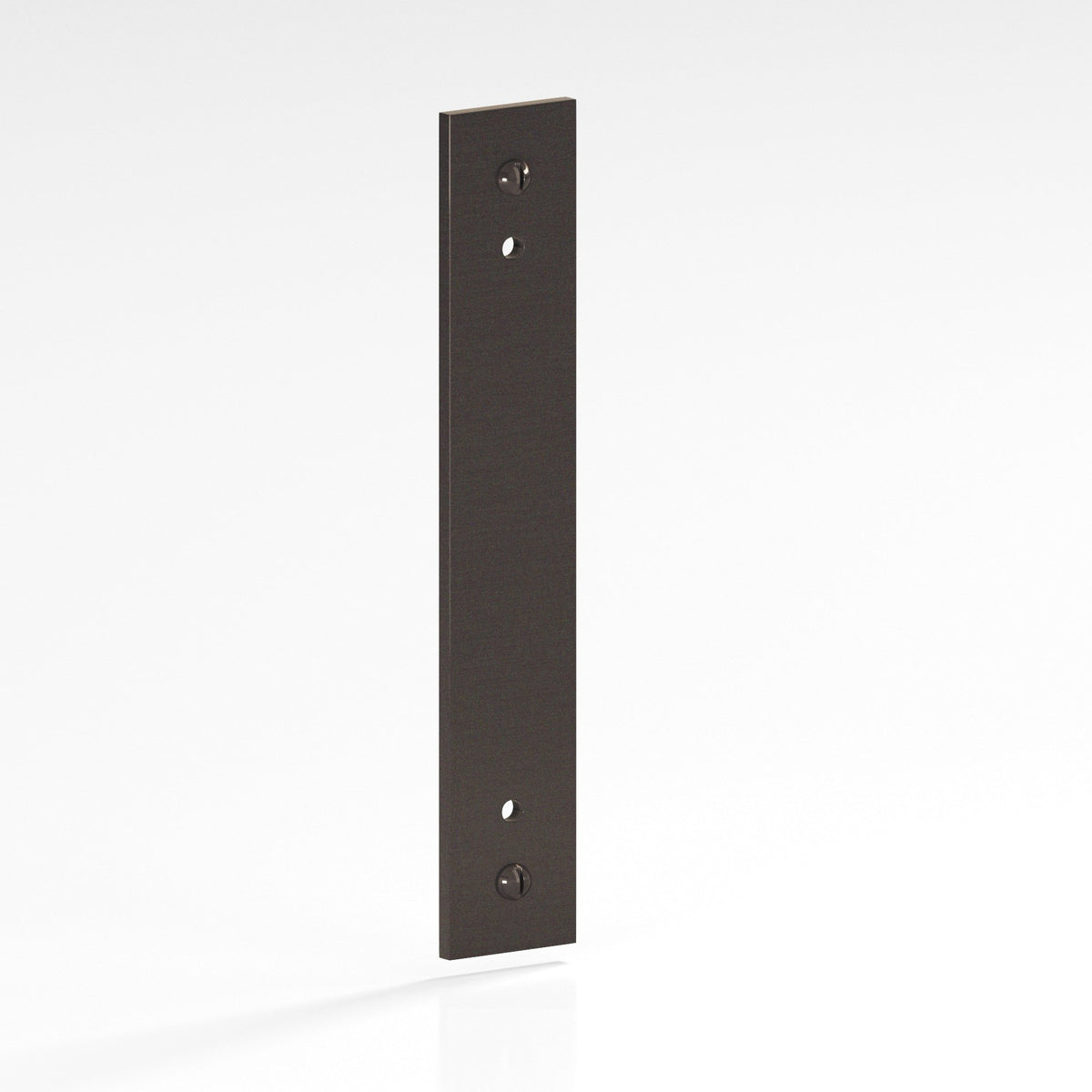 Colonial Bronze 9847 Rectangular Backplate with Exposed Screws, 2 in Wide, for 8-32 Screws - Dark Statuary Bronze