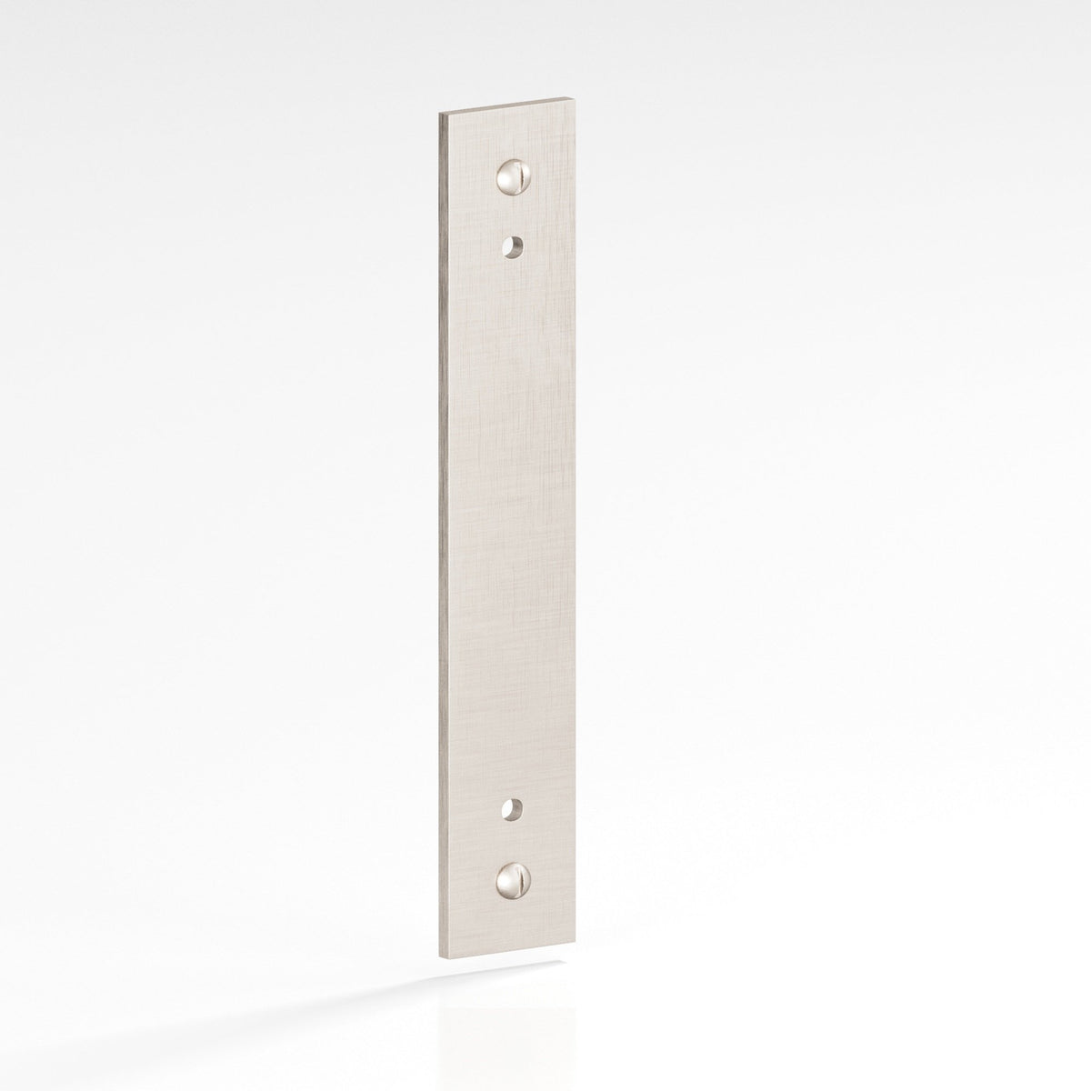 Colonial Bronze 9846 Rectangular Backplate with Exposed Screws, 3/4 in Wide, for 8-32 Screws - Matte Satin Nickel